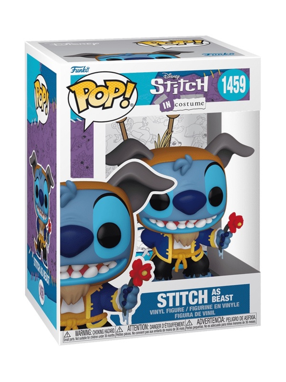 Funko Blue Stitch in as beast from the movie beauty and the beast Disney